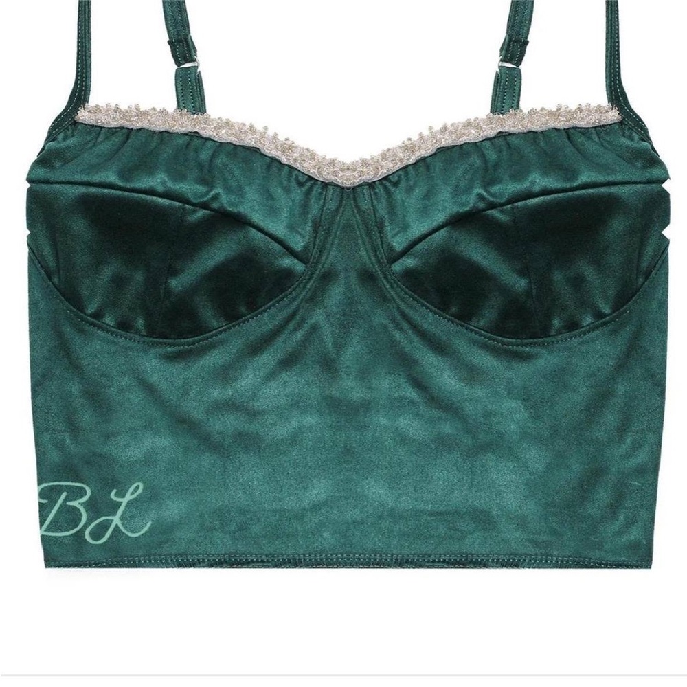 NWOT Boys lie green bustier top